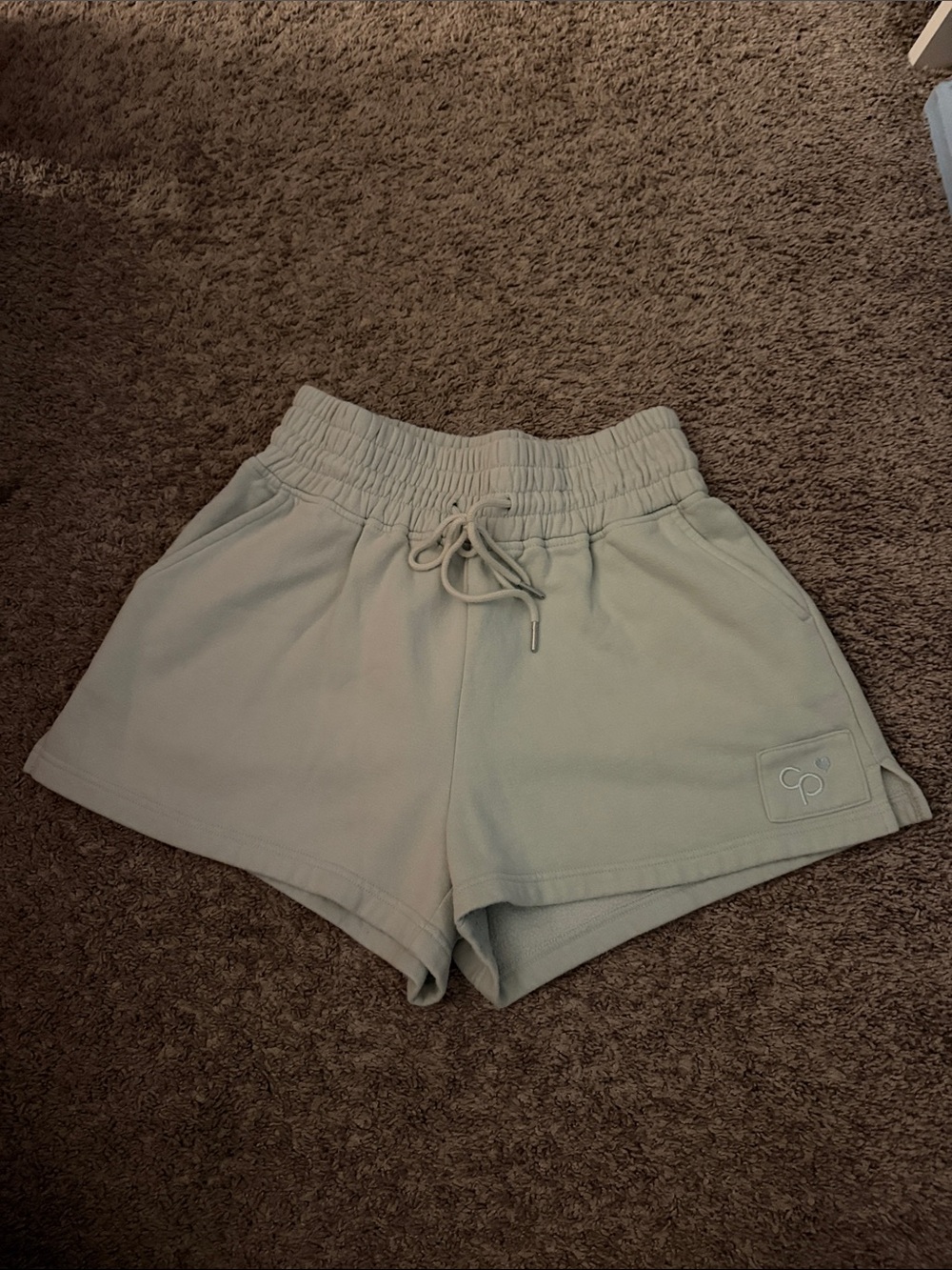 Celebrity Pink Light Sage Drawstring Shorts